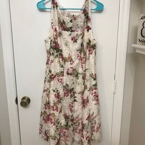 Lane Bryant floral high neck dress